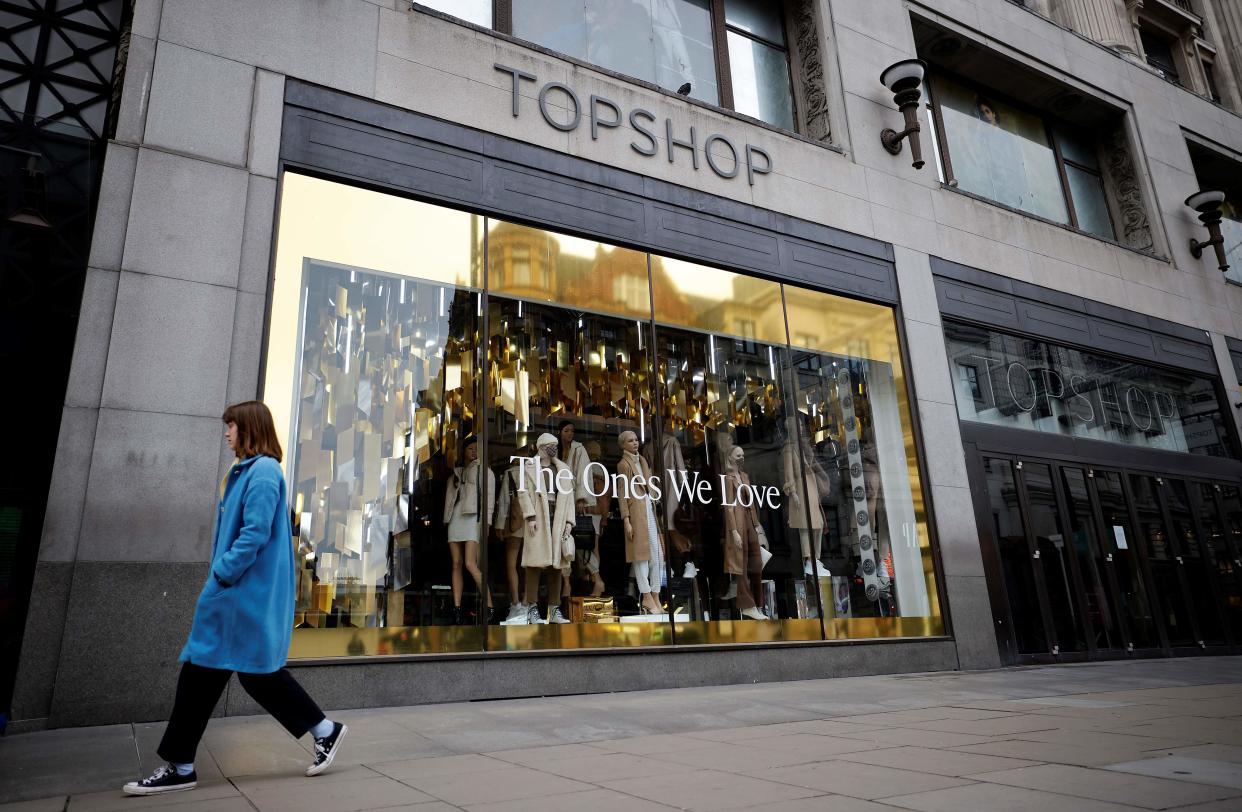 <p>Topshop’s Oxford Street shop </p> (AFP via Getty Images)