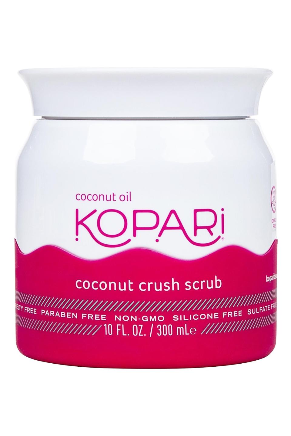 <p><strong>Kopari</strong></p><p>sephora.com</p><p><strong>$39.00</strong></p><p><a href="https://go.redirectingat.com?id=74968X1596630&url=https%3A%2F%2Fwww.sephora.com%2Fproduct%2Fcoconut-crush-scrub-P413967&sref=https%3A%2F%2Fwww.cosmopolitan.com%2Fstyle-beauty%2Fbeauty%2Fadvice%2Fg2102%2Fways-to-remove-self-tanner%2F" rel="nofollow noopener" target="_blank" data-ylk="slk:Shop Now;elm:context_link;itc:0;sec:content-canvas" class="link ">Shop Now</a></p><p>Since the goal here is to remove just the streaks of your tan, versus the all-over glow, use a gritty formula to exfoliate only the areas where you have too much pigment. <a href="https://www.instagram.com/sophiesttropez/?hl=en" rel="nofollow noopener" target="_blank" data-ylk="slk:Sophie Evans;elm:context_link;itc:0;sec:content-canvas" class="link ">Sophie Evans</a>, sunless-tanning guru and St. Tropez ambassador, recommends using a gentle body scrub like this one from Kopari, which uses <strong>brown sugar to lift away dead skin and coconut oil to mitigate irritation and keep skin moisturized</strong>. </p>