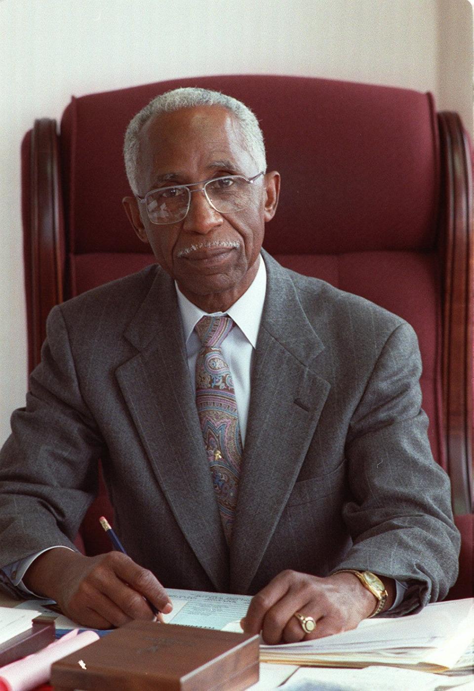 The Rev. Leon Troy Sr. served as the pastor of Second Baptist Church for 20 years. He's pictured here in 1996.