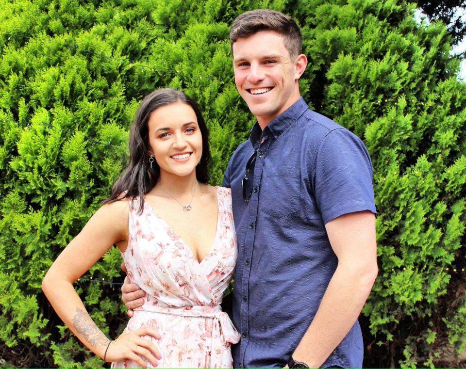 Kloe Jordan-Wilson, 22, and her partner Francis.