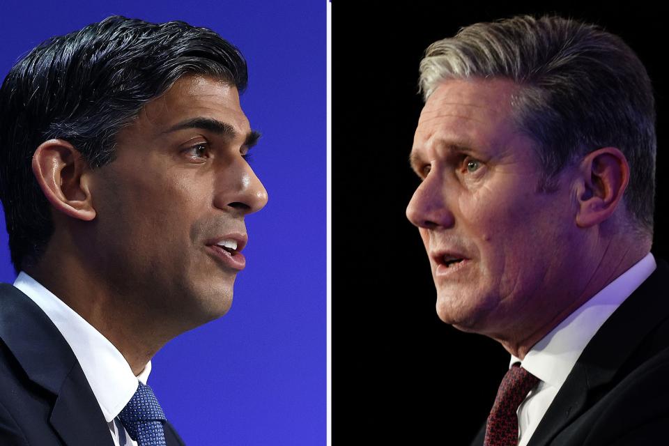 The IFS has studied the spending plans of the Conservatives under Rishi Sunak, and Sir Keir Starmer’s Labour (PA Wire)