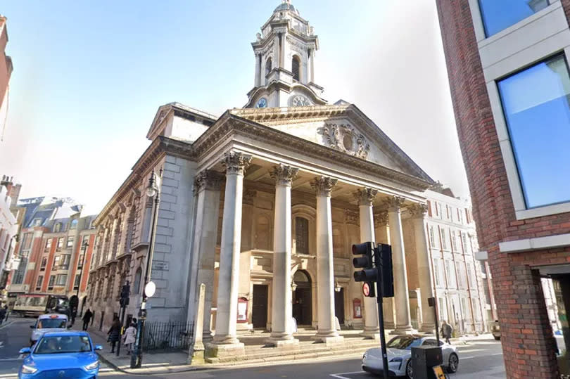 St George's Church off Hanover Square in Mayfair