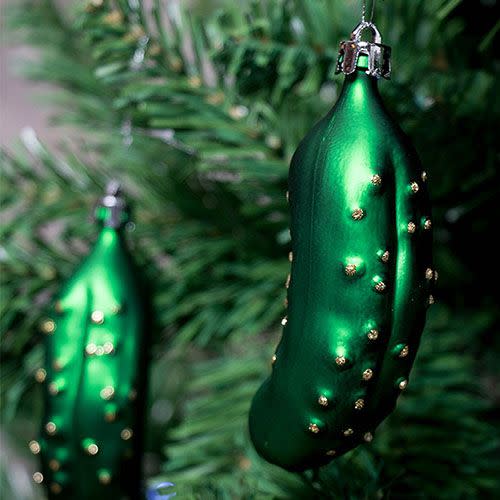 Clever Creations Green Christmas Pickle Shatterproof Ornaments