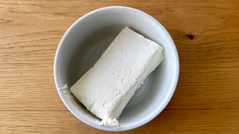 cream cheese brick in bowl