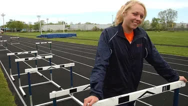 Hope's Lindsay Lange was an All-American in the heptathlon.