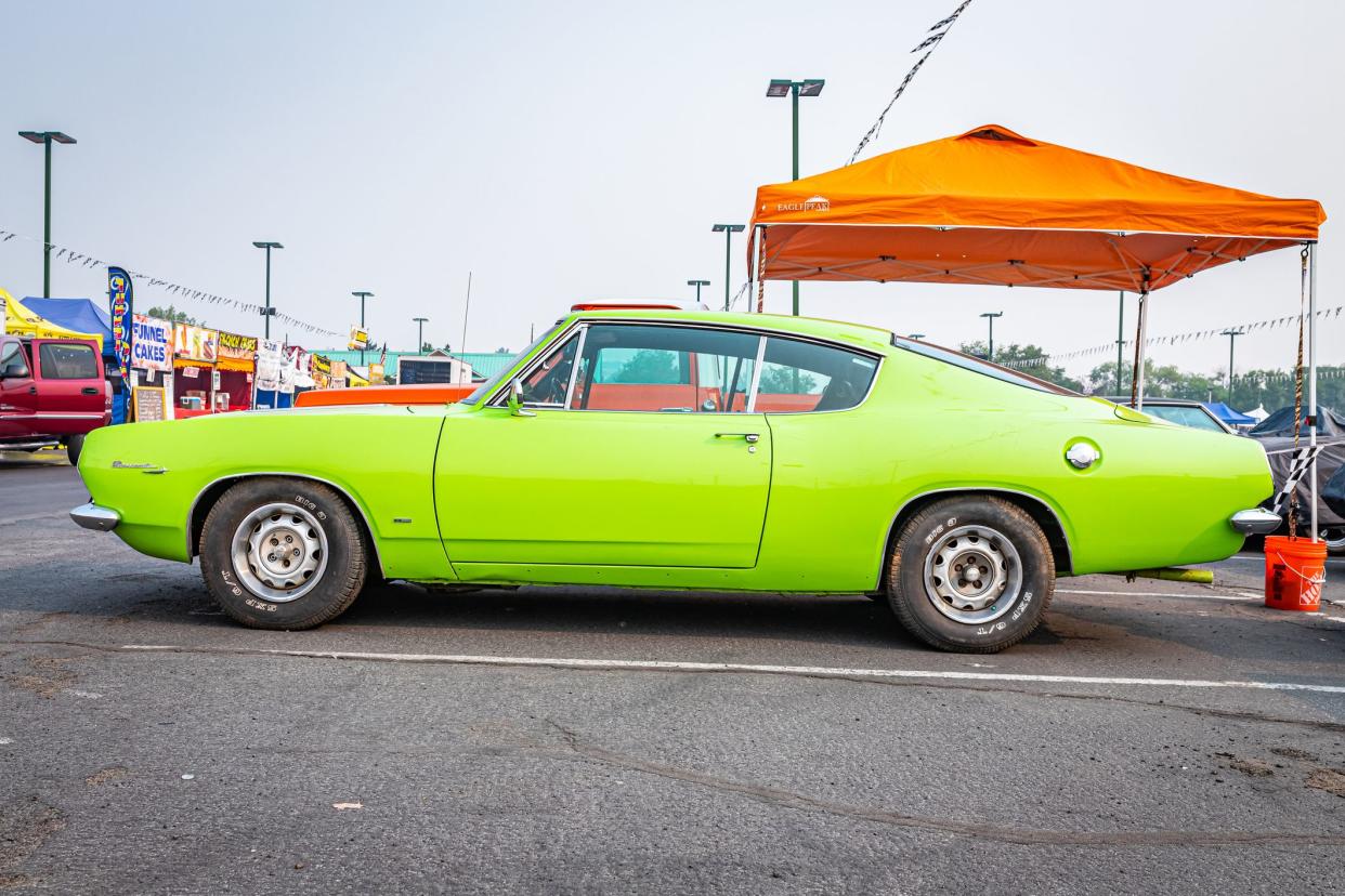 Reno, NV - August 6, 2021: 1967 Plymouth Barracuda Fastback Coupe at a local car show.