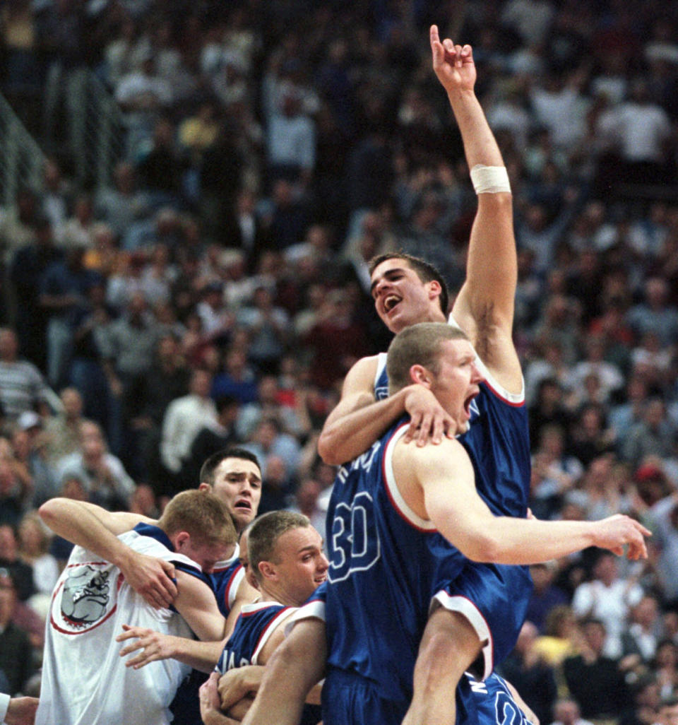 <p>It’s easy to forget the Zags weren’t always a national powerhouse. This small school’s rise to prominence all began with an unexpected series of tourney victories as a No. 10 seed. Gonzaga stunned No. 2 Stanford in the second round and edged No. 6 Florida to reach the Elite Eight, where it lost to eventual champion UConn. At that point, Mark Few was an unknown assistant. The following year, he’d be promoted to head coach and rest is history. </p>