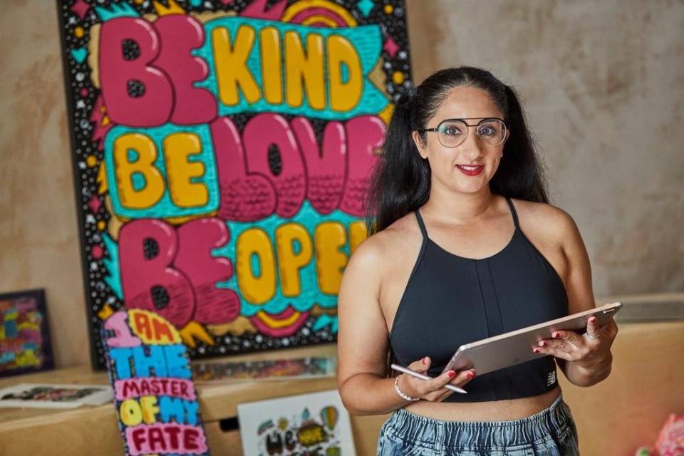 Kalsi went fully freelance four years ago – and the Samsung Galaxy Tab S7 FE 5G has become her go-to tech (Barnaby Newton)