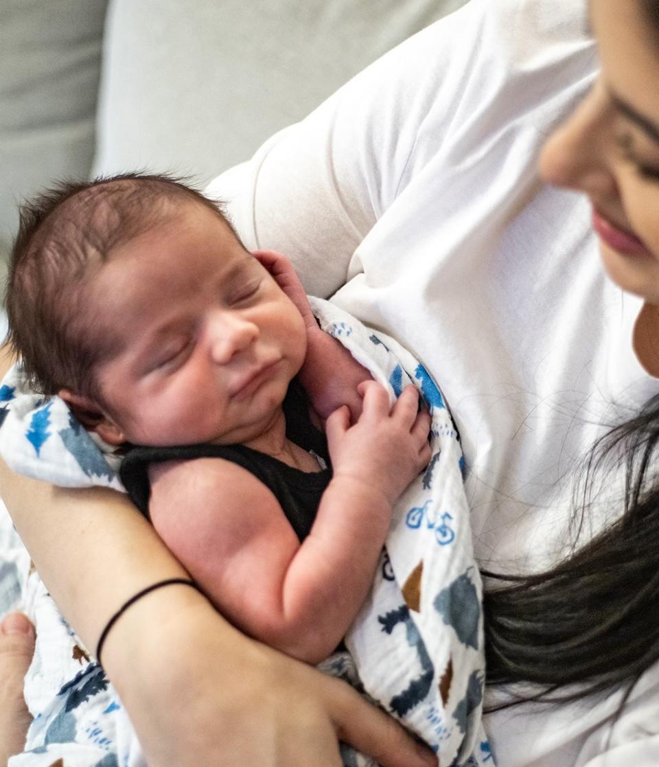 Max on his first days home after eight days in the NICU. (Image provided by Elizabeth Di Filippo)