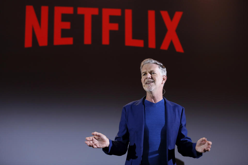 ROME, ITALY - APRIL 18:  Reed Hastings attends Reed Hastings panel during Netflix 'See What's Next' event at Villa Miani on April 18, 2018 in Rome, Italy.  (Photo by Ernesto S. Ruscio/Getty Images for Netflix)