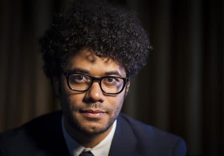 Actor Richard Ayoade poses to promote the new movie "The Watch" at the Four Seasons in Los Angeles, California, July 22, 2012. REUTERS/Bret Hartman