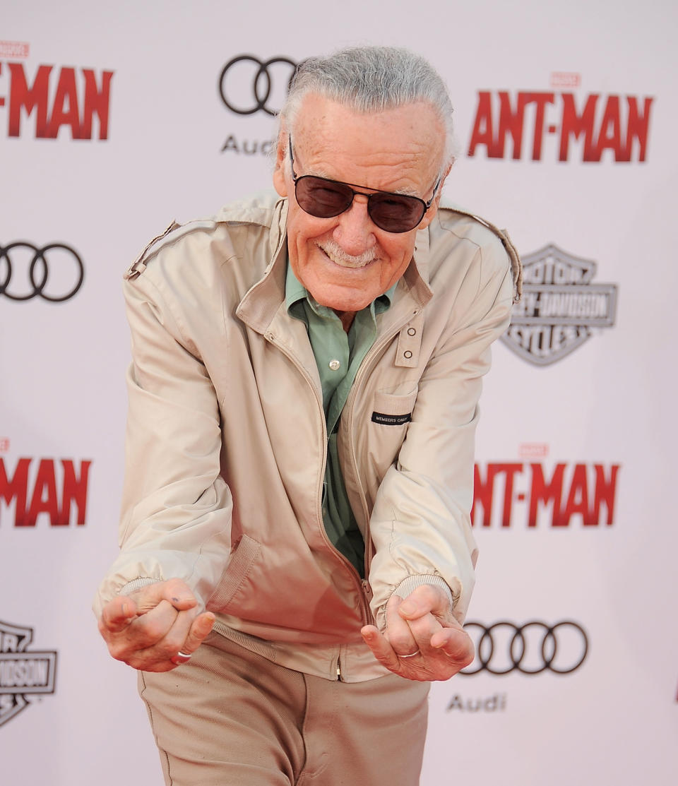 Stan Lee arrives at the premiere of Marvel Studios 'Ant-Man' at Dolby Theatre on June 29, 2015 in Hollywood, California.&nbsp;