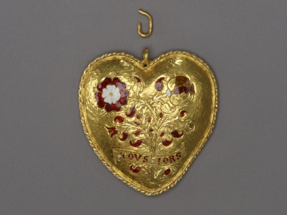 The use of hearts for jewellery in early Tudor times was rare (The Trustees of the British Museum)