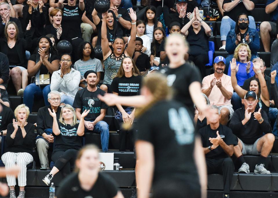 Jensen Beach beats Vanguard in the 5A state semifinal volleyball match, Saturday, Nov. 5, 2022, at Jensen Beach High School.