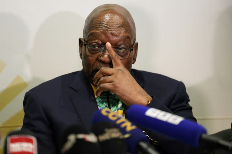 El expresidente sudafricano Jacob Zuma, durante una rueda de prensa el 16 de junio de 2024 en Johanesburgo (Phill Magakoe)