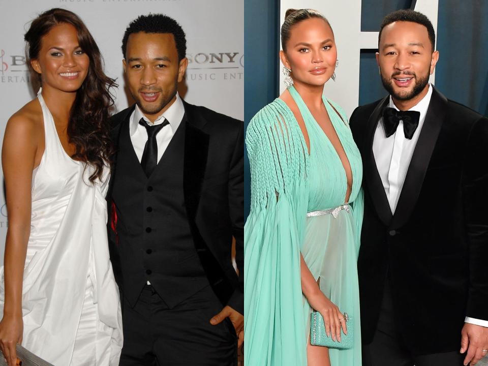 John Legend and Chrissy Teigen then and now