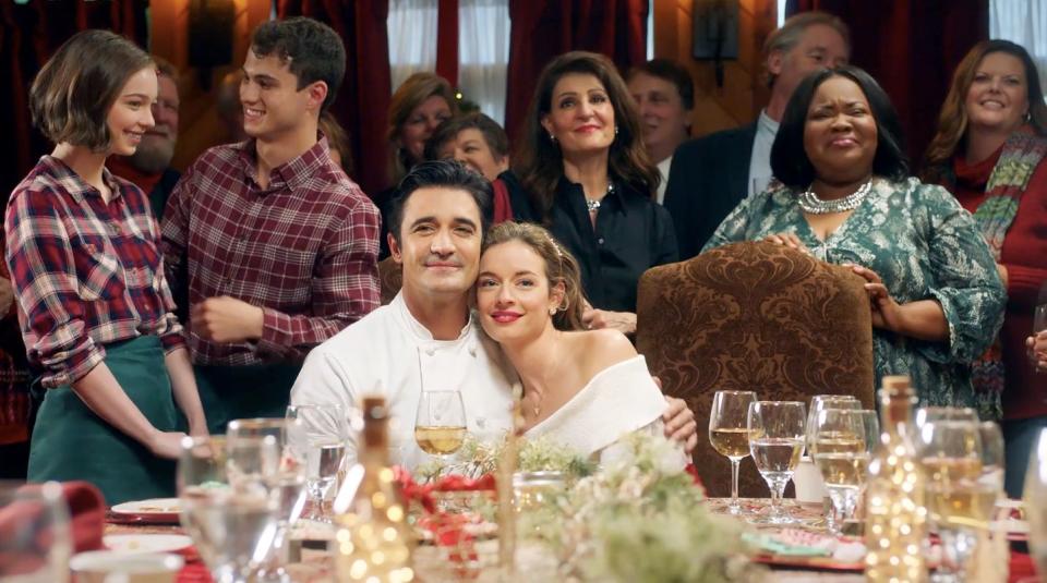 <p>When her cousin Francesca has to cancel the big opening of her Italian restaurant on Christmas Eve, Natalie (Anni Krueger) makes it her mission to make the event happen. But she's up against Chef Stefano (Gilles Marini), who believes the Christmas Eve deadline is impossible. Despite their differences, they have to come together to try to make some Christmas magic happen—and maybe cook up a little<em> love</em>, too. How was that? Could I write cheesy Lifetime movie blurbs for a living?</p>