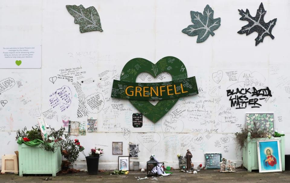 The Grenfell Memorial Wall (Jonathan Brady/PA) (PA Archive)