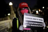 Vigil following the death of Supreme Court Justice Ruth Bader Ginsburg in Washington