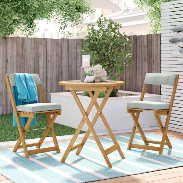 Browder 3 Piece Bistro Set with Cushions