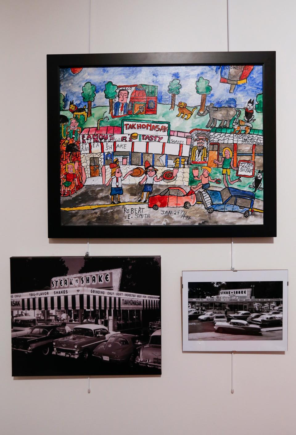 A Robert E. Smith painting of Steak 'n Shake is one of the pieces on exhibit at the History Museum on the Square's latest exhibit, "Order Up! The Restaurants of Route 66".