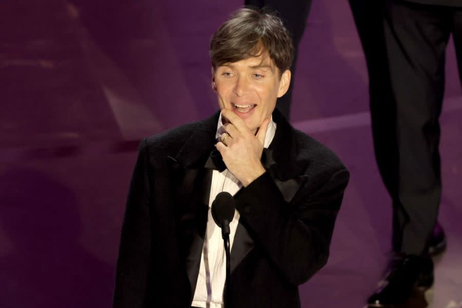HOLLYWOOD, CALIFORNIA – MARCH 10: Cillian Murphy accepts the Lead Actor award for “Oppenheimer” onstage during the 96th Annual Academy Awards at Dolby Theatre on March 10, 2024 in Hollywood, California. (Photo by Kevin Winter/Getty Images)