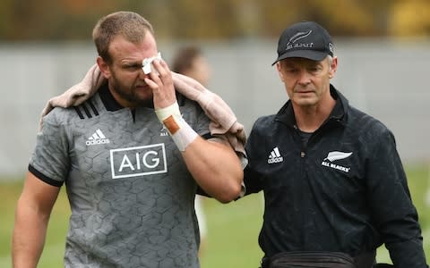 Joe Moody leaves training with an eye injury - Credit: getty images