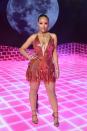 <p>Doja Cat accepted the award for Best New Artist in a plunging metallic mini dress with a fringed hemline. </p>