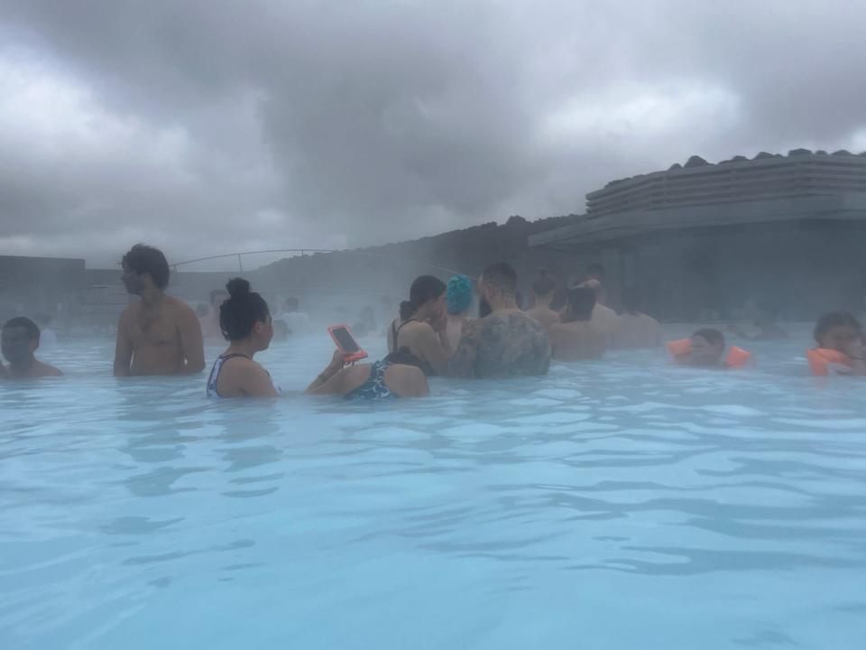 Crowds at the Blue Lagoon.