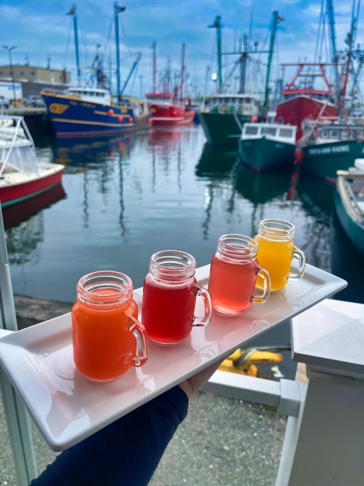 Merrill's at the Waterfront offers a flight of different flavor mimosas during their brunch.