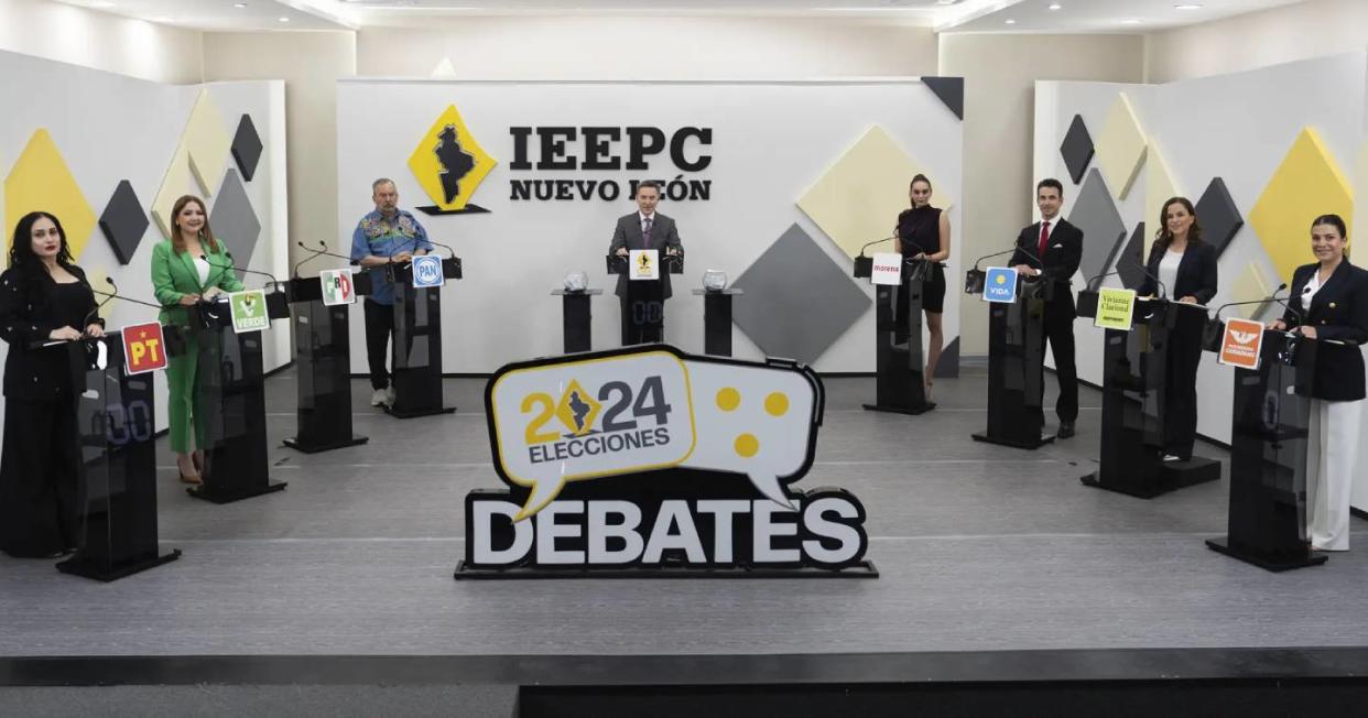 Así fue el extraño y surrealista debate de los candidatos del municipio más rico de México. Foto: del Instituto Estatal Electoral y de Participación Ciudadana de Nuevo León (IEEPC)