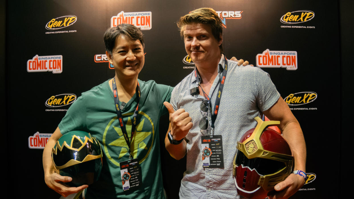 Malaysian actor Jason Chan (left) and Australian actor Adam Tuominen starred in Power Rangers Ninja Storm. (PHOTO: Yahoo Southeast Asia)