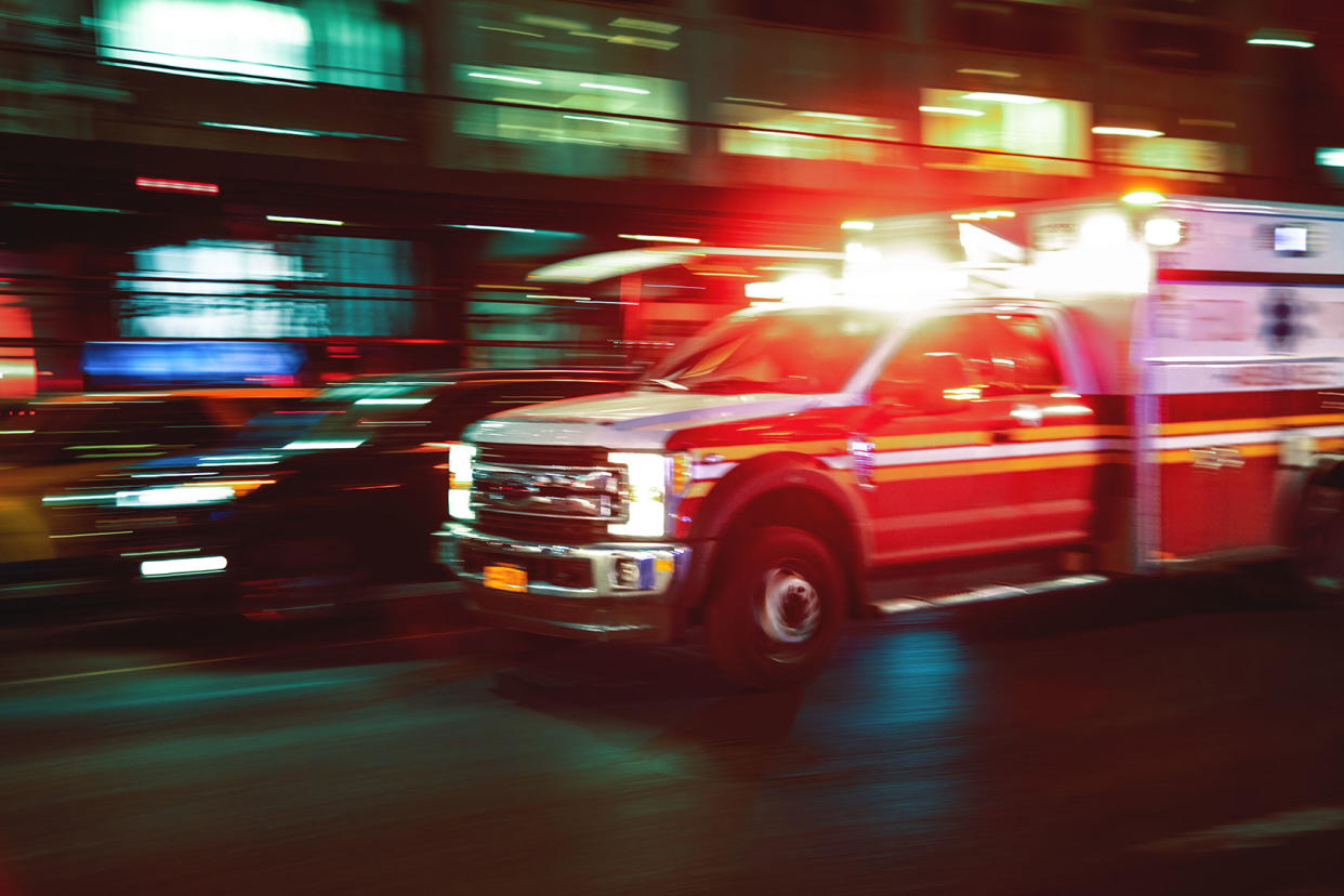 Rushing ambulance at night Getty Images/Marco_Piunti