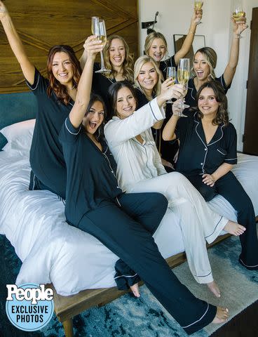 <p>Leah Margulies Photography</p> Taylor Davis and her bridal party