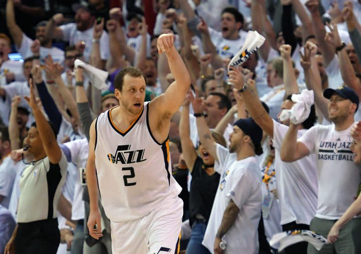 Joe Ingles has developed into the sort of 3-and-D wing every good NBA team needs. (Getty)