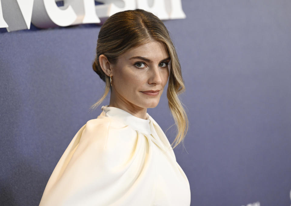 FILE - Caitlin Bassett attends NBCUniversal's 2022 Upfront press junket in New York on May 16, 2022. Bassett stars in the NBC series "Quantum Leap." (Photo by Evan Agostini/Invision/AP, File)