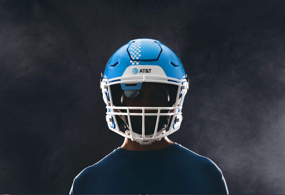 AT&T worked with Gallaudet University to create a 5G-connected helmet so that deaf and hard of hearing players could see a play sent to them from a coach.