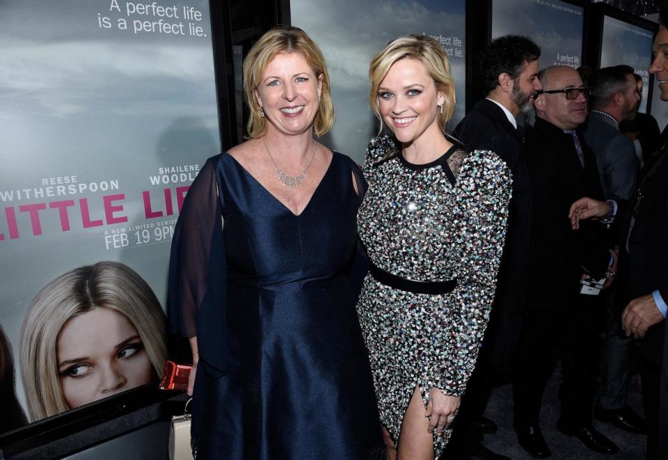 PHOTO: Author Liane Moriarty and actress Reese Witherspoon attend the premiere of HBO's 