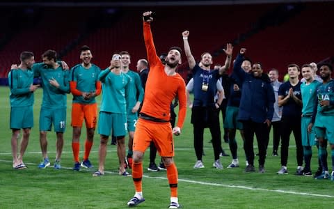 Spurs celebrate - Credit: AFP