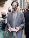 <p>Adrien Brody arrives at the Giorgio Armani Fashion Show during Milan Men's Fashion Week on June 21 in Milan.</p>