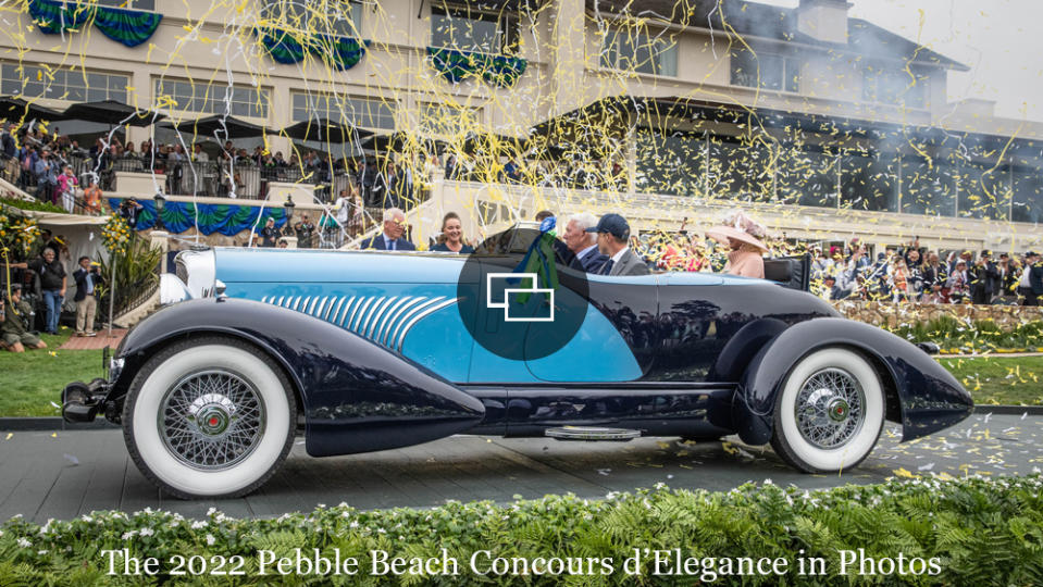 The 1932 Duesenberg named Best of Show at the 2022 Pebble Beach Concours d’Elegance. - Credit: Tom O'Neal, courtesy of Rolex.