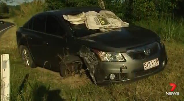 The 28-year-old woman was filmed trying to leave the scene of a serious accident. Photo: 7 News