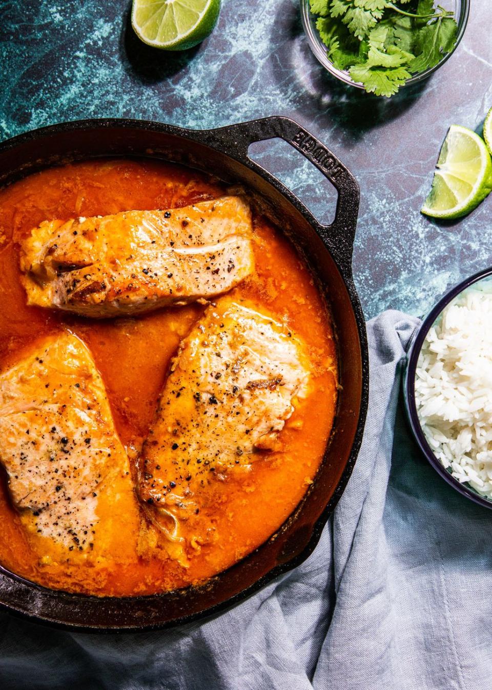 50) Coconut Curry Salmon