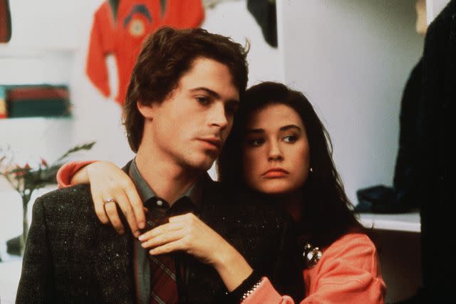 <p>Tri-Star/Kobal/Shutterstock</p> Rob Lowe and Demi Moore in 'About Last Night'.