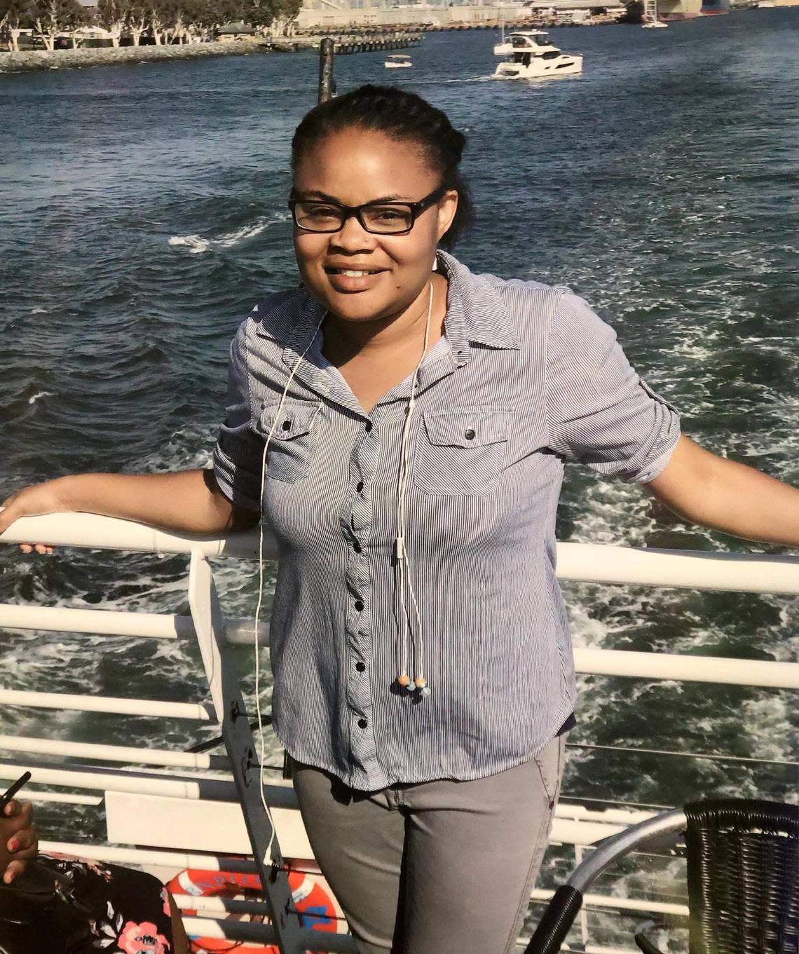 A photograph of Atatiana Jefferson, taken by family in 2018, was submitted as evidence during her sister’s testimony Dec. 7.