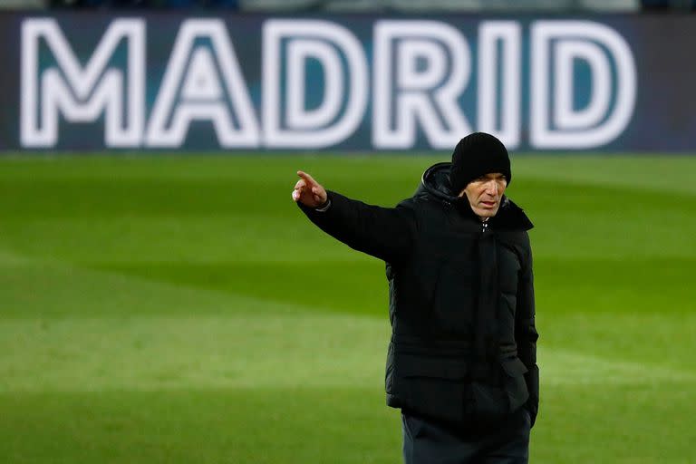 Zinedine Zidane, en el encuentro frente al Celta de Vigo.