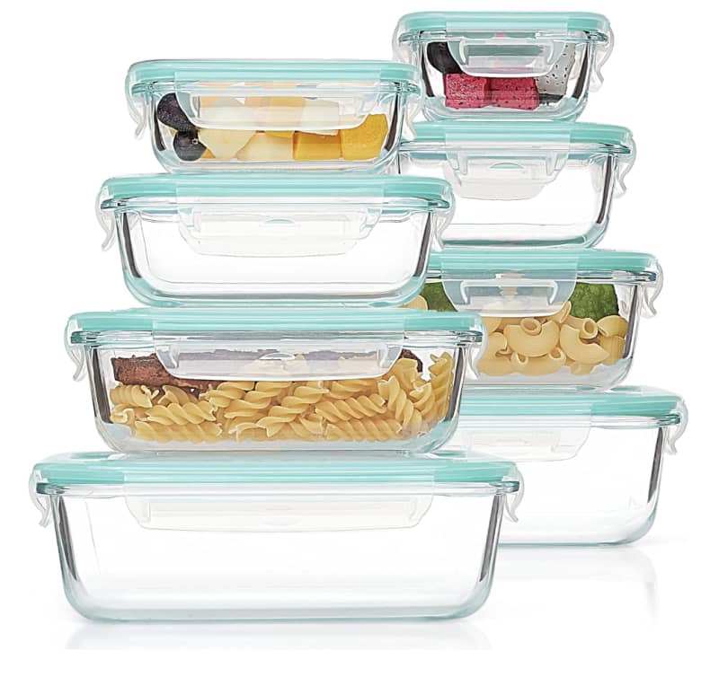 Vtopmart Glass Food Storage Containers, 8-Pack
