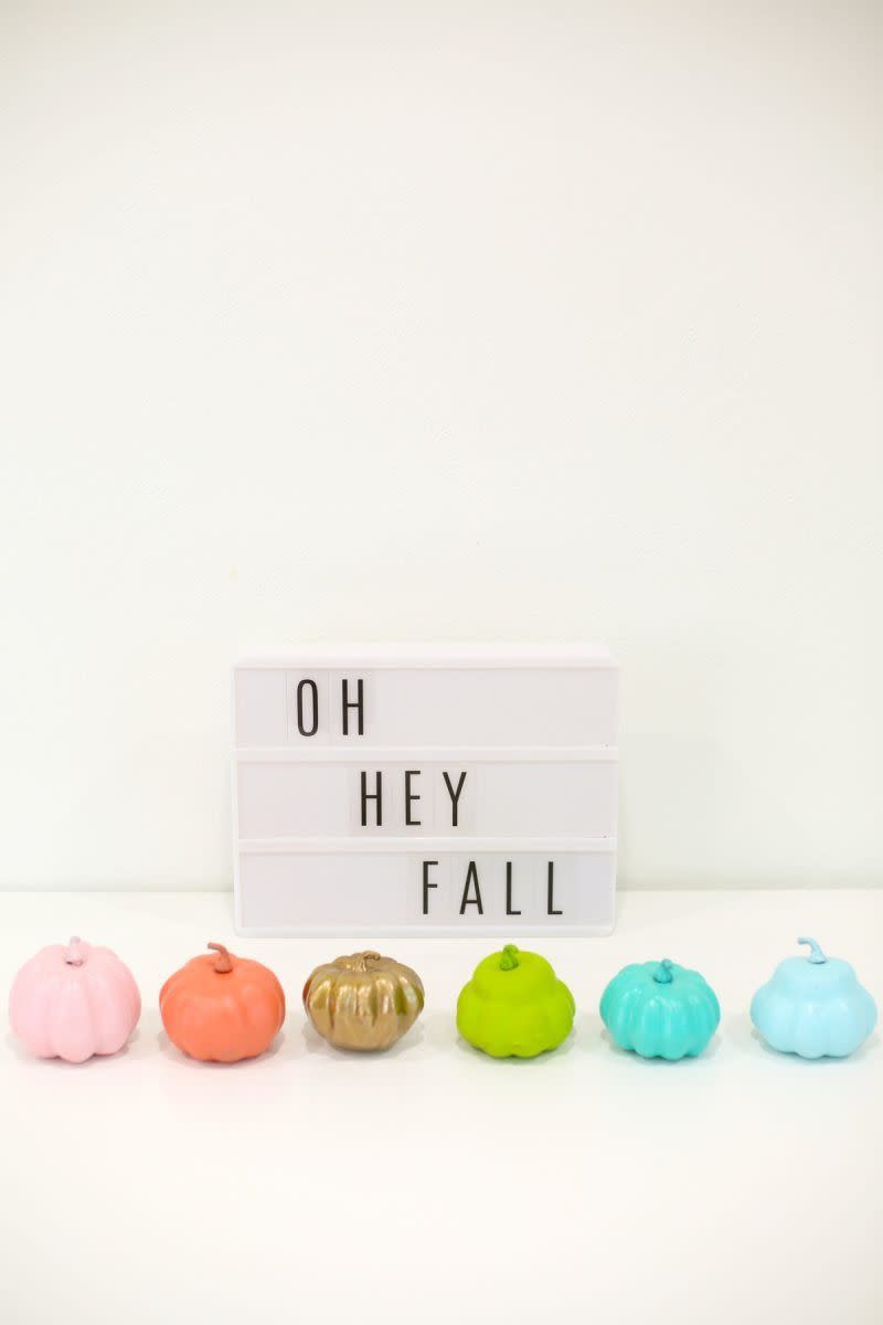 DIY Painted Mini Pumpkins