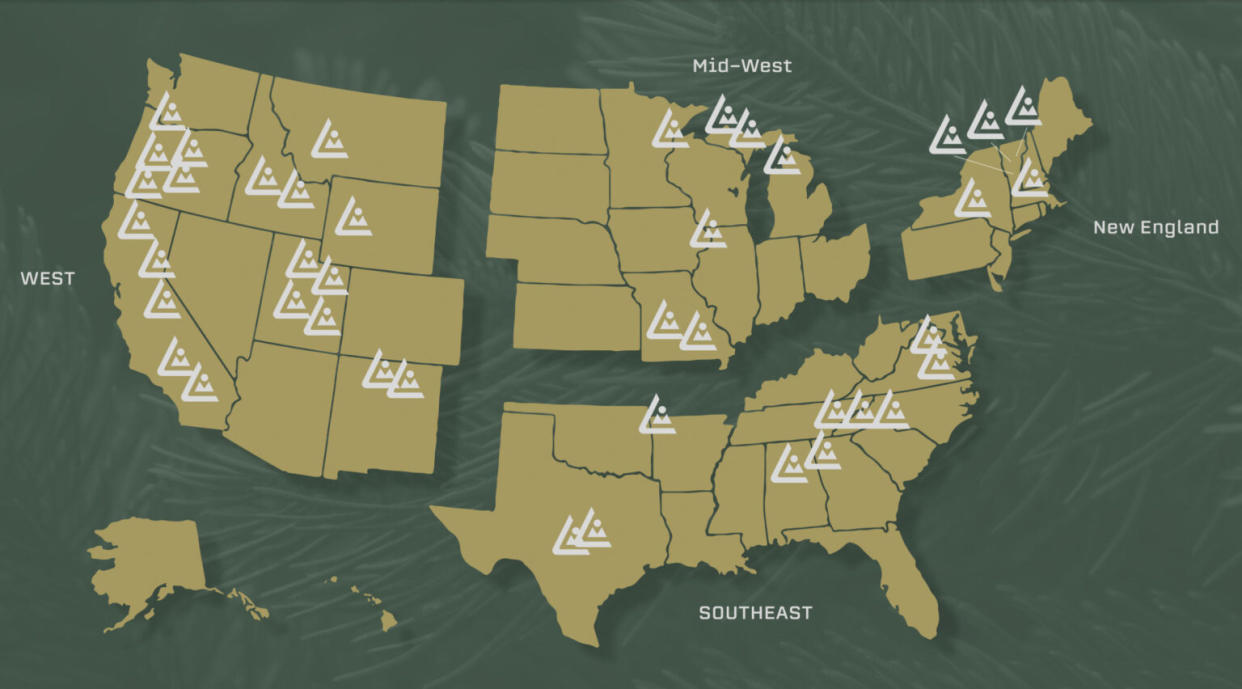 2024 loam pass bike park destination map