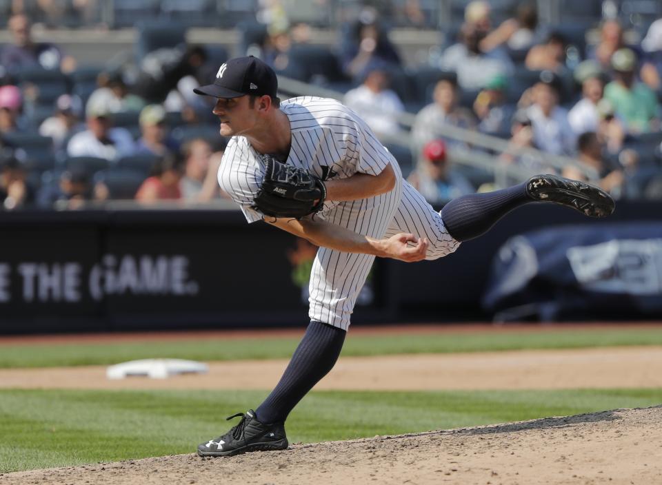 A two-year deal with the Phillies means David Robertson is heading to the NL for the first time. (AP Photo/Julie Jacobson)